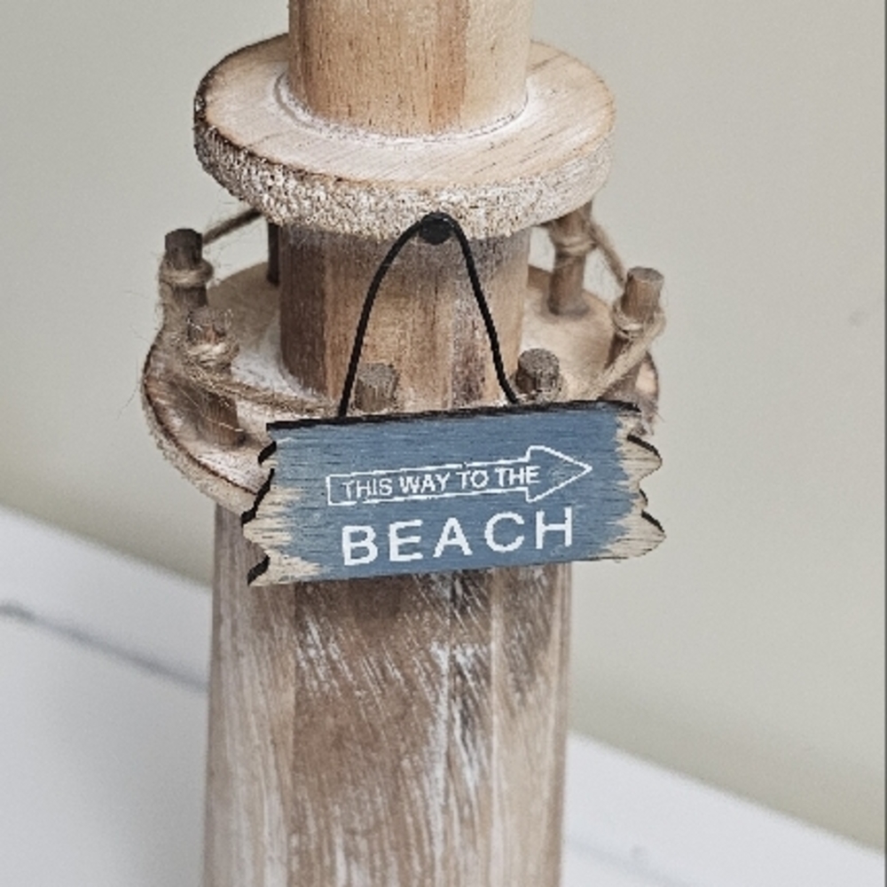 Rustic Wooden Lighthouse Decor